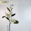 Flor de Magnolia de Tres Cabezas Adorno de Decoración para el Hogar, Flor Seca, Estilo Chino, Flor Artificial para Boda, Flor Artificial para Jardín