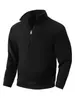 Nueva Ropa Masculina Transfronteriza Nueva Doble Cara de Terciopelo Espeso Sudadera Casual con Media Cremallera y Solapas Chaqueta de Otoño e Invierno para Hombre