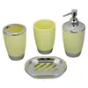 Set de Accesorios de Baño de Plástico Europeo y Americano de Seis Piezas, Artículos de Baño, Set de Cepillo para Inodoro, Botella de Líquido Galvanizado, Cubo de Basura al por Mayor