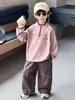 Conjunto de Ropa de Otoño para Niños 2026 Nuevo Estilo Coreano Infantil Súper Elegante Conjunto Deportivo de Dos Piezas para Primavera y Otoño para Niños Pequeños