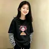 Camiseta de manga larga con retazos de algodón puro para niñas, nueva y elegante, para primavera y otoño 2026, top infantil casual, camiseta básica para niños mayores