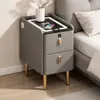 Pequena Mesa de Cabeceira Inteligente, Estilo Minimalista Italiano, Multifuncional, Armário de Cabeceira Ultra-Estreito, Pequeno Armário Moderno Simples para Quarto