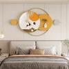 Pintura decorativa moderna minimalista para mesita de noche de dormitorio, fondo de habitación redonda, decoración de pared colgante para dormitorio principal, cálida decoración de pared para segundo dormitorio