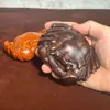 Ébano Tallado Cangrejo Mango Pieza de Palo de Rosa desde todas las direcciones a Caiwen Juguete de Madera Tallada para Hombres