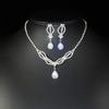 Conjunto de collar y pendientes de joyería nupcial con borlas, largo, ligero, de lujo, elegante, para vestido de novia, para actuaciones en el escenario, joyas a juego.