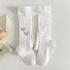Leggings Finas de Primavera e Outono para Meninas Diamante Completo Amor Duplo Roupa Exterior Meia-Calça Infantil Meia-Calça de Bebê para Meninas Bebê Espessura Média