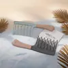 Pente de Duas Fileiras com Dentes Largos para Homens e Mulheres, Pente Nervurado para Massagem do Couro Cabeludo, Pente para Pentear Cabelos, Pente para Cachos e Ondas de Lã