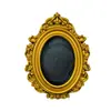 Ímã de Geladeira Moldura de Foto Oval Estilo Europeu Criativo DIY Tridimensional Oco Ímã Renda Retrô Moldura de Foto de Mesa