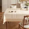 Mantel estilo vintage, a prueba de aceite, impermeable, resistente al calor, fácil de limpiar, lujo ligero, sensación de alta gama, mantel para mesa de centro estilo retro francés
