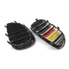 Adequado para Grade Dianteira de Para-choque Dianteiro de Linha Dupla Vermelha e Amarela Modificada para BMW Série 5 E60 61 04-09