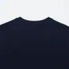 Moda feminina europeia e americana transfronteiriça, popular no AliExpress: cardigã de malha azul marinho, casual, gola redonda, corte justo