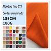 Spot novo algodão penteado 21s algodão de um lado cerdas de algodão liso casual T-shirt tecido