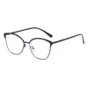 Gafas de Media Montura Ultraligeras y Elegantes para Hombres con Miopía, Se Pueden Equipar con Grado de Astigmatismo, Gafas Negras Lisas para Hombre con Lente Antiluz Azul que Cambia de Color