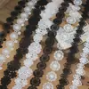 Exportación de flores de poliéster huecas, encaje soluble en agua, bricolaje, cinturón de hombro, joyería, cadena de clavícula, vestido de novia, material de costura