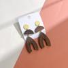 Producto pulido nuevos pendientes pendientes geométricos de madera ganchos para la oreja mujer personalidad retro pendientes de estilo nacional fabricantes al por mayor