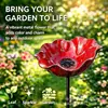 Nuevo Estaca de Metal Hecha a Mano para Jardín de Flores - Comedero de Pájaros Floral de Metal Hecho a Mano