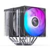 Radiador Qiao Sibo CR3000E niquelado con dos torres, seis tubos de cobre, ventilador colorido de 12 cm, silencioso para CPU de computadora de escritorio