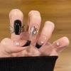 Piezas de Uñas Hechas a Mano con Mariposas Strass de Alta Calidad Uñas Francesas Pre-fabricadas Little Red Book Spice Girl Uñas Postizas
