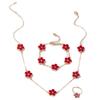 Collar CDD Trébol de cuatro hojas 5 flores Conservación del color Moda clásica Temperamento femenino Traje de joyería de flor de cinco hojas Accesorios transfronterizos para combinar con todo