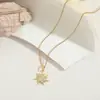 2025 Novo Design de Pingente de Cobre Colar Combinado Feminino Estrela Coração Nicho High-End Acessível Luxo Corrente da Clavícula