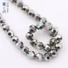 Venta al por mayor 10/12MM cuentas esféricas 32 caras pulsera accesorios de joyería coloridos color de alta temperatura cuentas de cristal multicorte