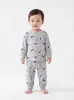 Conjunto de ropa de otoño para niños, conjunto suave de dos piezas de algodón para bebé, ropa interior para bebé de niños y niñas, conjunto de dos piezas térmico para dormir