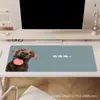 Cabeza de Perro Linda Popular en Internet Juego Alfombrilla de Ratón de Cuero Tamaño Grande Engrosada Borde de Bloqueo Alfombrilla para Escritorio de Computadora Teclado Escritorio de Oficina