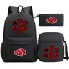 Mochila Nova de Verão 2022 Harajuku Anime Estudante Casual Casual Mochila Escolar Grande Capacidade Conjunto de Três Peças