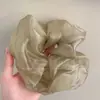 Scrunchie de Gasa de Color Sólido Simple y Elegante Malla para Cola de Caballo Cuerda para el Cabello Banda Elástica Accesorio para el Cabello