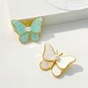 Broche de mariposa rompecapullos con forma de barco de noche, estilo similar, broche de mariposa fritillaria natural, accesorios elegantes para trajes de moda, broche de ramillete