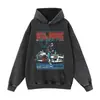 Moletom de Corrida Estilo Japonês High Street Marca da Moda Vintage Lavado Estilo de Rua Solto Moletom para Casal Direto do Fabricante