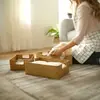1 pieza Canasta de Almacenamiento Tejida a Mano de Ratán - Duradera Rectangular de Mimbre para Baño, Dormitorio, Sala de Estar, Decoración del Hogar, Canasta de Almacenamiento Multifuncional, Canasta de Almacenamiento Estilo Minimalista