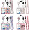 Portatarjetas temático del Día de la Enfermera con estampado, superventas transfronterizo de Amazon, con hebilla retráctil adhesiva, portatarjetas de insignia de poliéster con cordón