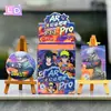 Nova Insígnia Cultural e Criativa Glow-In-The-Dark Caixa Surpresa 75mm Glitter Prata Duplo Flash Saquinho Surpresa Merchandise de Anime