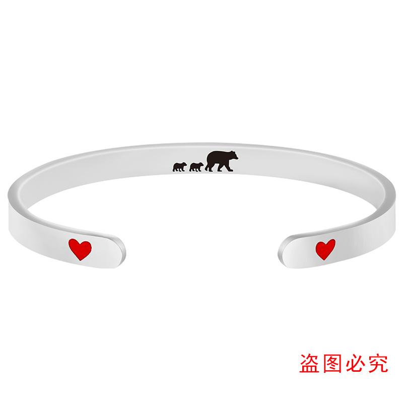 母亲节小熊爱心开口手镯单张图-02