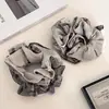 Accesorio para Cola de Caballo de Tela de Alta Elasticidad con Fruncido en la Cintura Delgada, Estilo Mori, Cuadros Patchwork Estilo Coreano para Mujeres