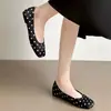 Nuevos Mocasines Planos de Punta Cuadrada Baja para Mujer Otoño 2026, Estilo Celebridad de Internet, Zapatos Casuales y Cómodos sin Cordones para Mujer