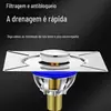 Ralo de Piso Operado com o Pé Banheiro Núcleo Desodorante Tampa de Ralo de Piso com Mola Saída de Ralo Universal para Banheiro Vedador de Água Desodorante com Mola