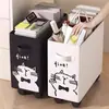 Cesta de armazenamento em tecido Oxford, escritório, estudo, mesa de dormitório, móvel com rodas, caixa de armazenamento para diversos, cesto dobrável para roupas sujas