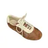 Nuevos zapatos de cordones, acabado mate, bailarinas estilo alemán para entrenamiento, zapatillas casuales para mujer 2026, suela blanda retro, diseño versátil