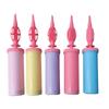Bomba de boca plana de color macarrón para globos, variedad de colores mezclados, cilindro inflable, bomba de mano de dos vías que ahorra esfuerzo