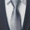 Corbata formal para hombre de 1200 agujas, cremallera perezosa en stock, 8 cm, fácil de tirar, corbata a rayas negras sin perforación