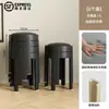 Taburete de plástico acolchado suave, apilable para uso doméstico, diseño redondo, resistente y duradero, extra grueso, adecuado para sala de estar, mesa de comedor y como silla de repuesto