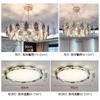 Lustre de Cristal de Luxo Leve Pós-moderno Simples Atmosférico Lâmpada de Sala de Estar Lustre de Restaurante Criativo Personalizado Lâmpadas de Quarto
