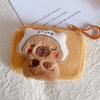 Monedero cuadrado de peluche Kapibala, linda variante con colgante de capibara, auriculares, lápiz labial, llavero, almacenamiento de llaves