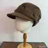 Chapéu boina de lã vintage estilo coreano para mulheres, moderno e versátil para outono e inverno, chapéu octogonal que valoriza o rosto, chapéu de artista
