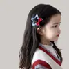 Nueva Pinza para el Cabello Diadema Banda para el Cabello Anillo de Intestino Banda de Goma de Estrella con Lazo a Cuadros para Niños