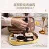 Bolsa de Cosméticos Cloud de Sentido Avanzado Piel Sintética Multicapa Gran Capacidad Portátil para Brochas de Viaje Bolsa de Almacenamiento para Cuidado de la Piel