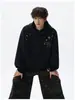 Sudadera con capucha bordada Estrella Americana para hombre, diseño de otoño de peso pesado, manga larga, top Streetwear, sudadera deportiva versátil