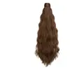 Peluca de coleta postiza para mujer, borde invisible, rizos Barbie, estilo coreano, voluminosa, se puede peinar alta o baja
